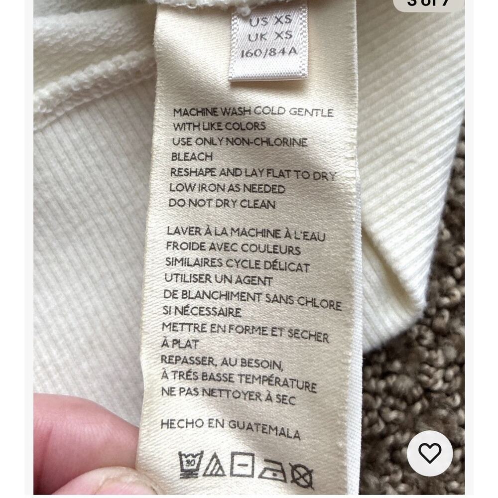 Anthropologie Maeve Pups Graphic Sweatshirt Top Dogs Ivory XS Summer night - Picture 4 of 7